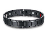 8.5" Inch - Black Tone Titanium Stainless Steel Magnetic Bracelet Mens. Black plated polished bracelet for men with strong magnets. ✦ View All Store Items Seller Savings Direct