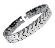 7" Inch - Tungsten Bracelet Mens - Silver Tone Solid Tungsten Puzzle Piece Link Style Mens Link Bracelet ✦ View All Store Items Seller Savings Direct
