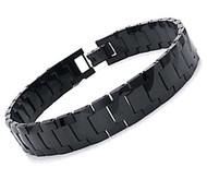 7" Inch - Tungsten Bracelet Mens - Black Puzzle Style High Polish Link Bracelet . ✦ View All Store Items Seller Savings Direct