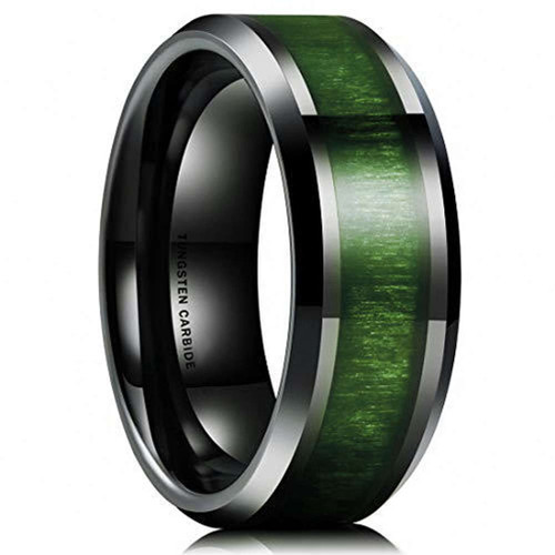8mm - Real Wood Tungsten Wedding Ring Green Wood Ring Mens Tungsten Ring Real Wood Ring Wooden Wedding Band Real Wood Wedding Ring Mens Wood Ring