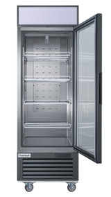 Quantum 1 glass door merchandiser freezer (inside)