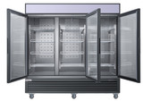Quantum 3 glass door merchandiser refrigerator (inside)