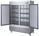 VORTEX SIGNATURE 2 DOOR REACH-IN FREEZER (doors open)