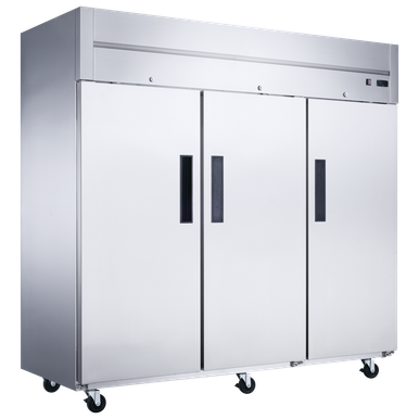 Dukers D83AR 66.2 Cu. Ft. Commercial 3-Door Top Mount Refrigerator