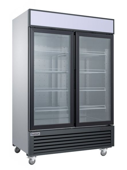 Quantum 2 glass door merchandiser freezer (front/side)