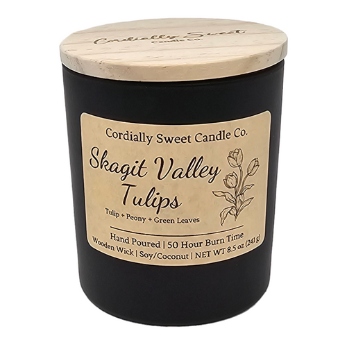Skagit Valley Tulips Wooden Wick Soy/Coconut Candle (Single Wick)