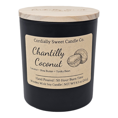 Chantilly Coconut Wooden Wick Soy/Coconut Candle (Single Wick)