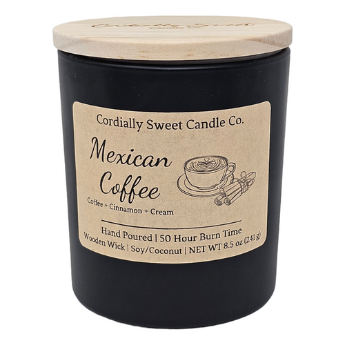 Mexican Coffee Wooden Wick Soy/Coconut Candle (Single Wick)