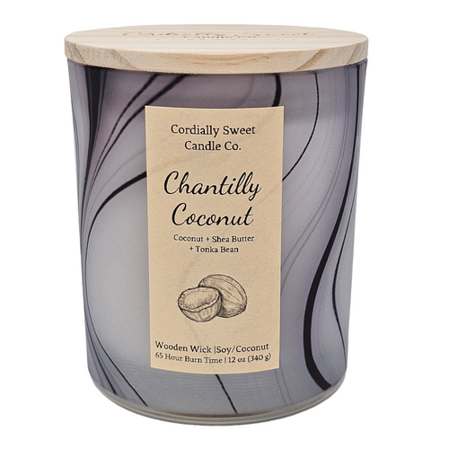 Chantilly Coconut Wooden Wick Soy/Coconut Candle (Two Wick)