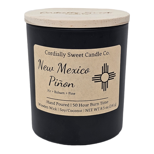 New Mexico Piñon Wooden Wick Soy/Coconut Candle (Single Wick)