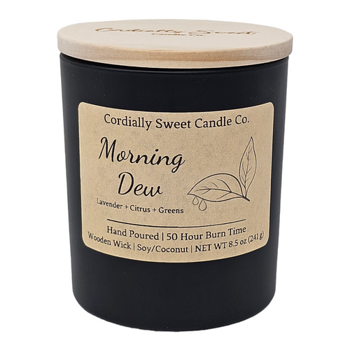 Morning Dew Wooden Wick Soy/Coconut Candle (Single Wick)