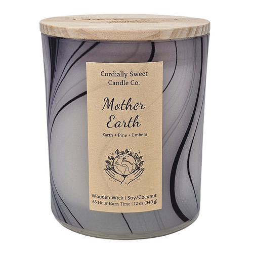 Mother Earth Wooden Wick Soy/Coconut Candle (Two Wick)