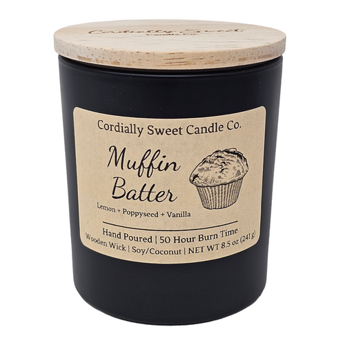 Muffin Batter Wooden Wick Soy/Coconut Candle (Single Wick)