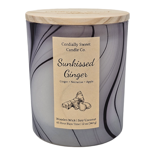 Sunkissed Ginger Wooden Wick Soy/Coconut Candle (Two Wick)