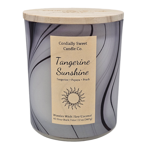 Tangerine Sunshine Wooden Wick Soy/Coconut Candle (Two Wick)