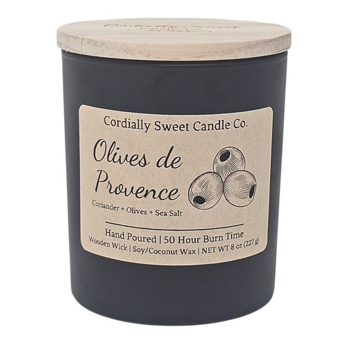 Olives de Provence Soy/Coconut Wooden Wick Candle (Single Wick) Olives de Provence Soy/Coconut Wooden Wick Candle (Single Wick)