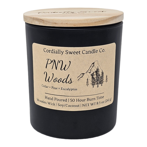 PNW Woods Wooden Wick Soy/Coconut Candle (Single Wick)