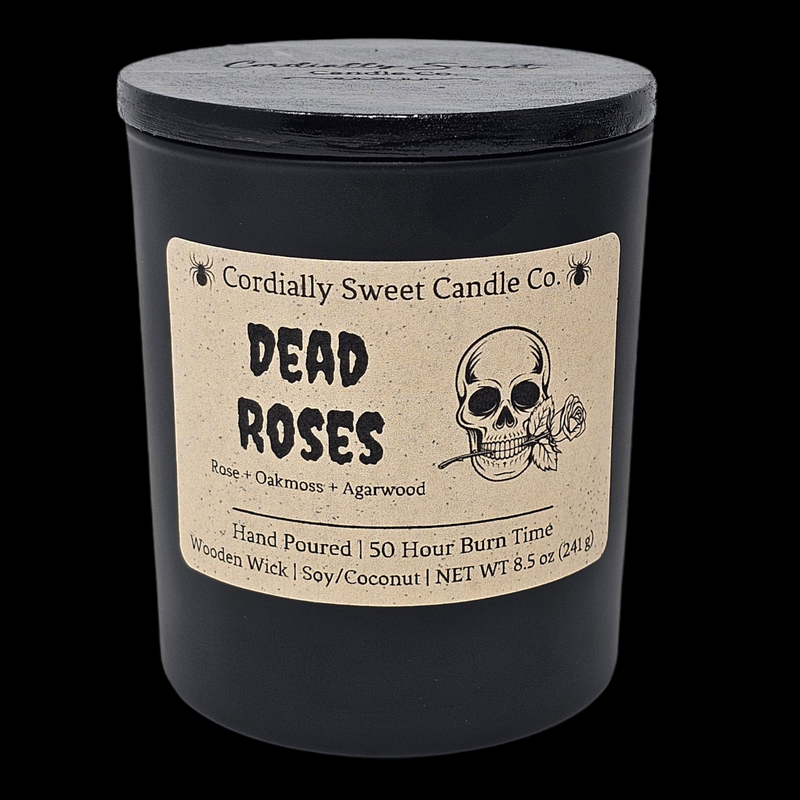 Dead Roses Wooden Wick Soy/Coconut Candle