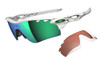 Oakley Sports Performance Sunglasses - Radarlock - Polished White Frame - Jade Iridium Vented & VR28 Vented Lens - OO9181-22