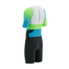 Compressport - Stream Short Sleeve Trisuit - Men's - White/Blue-Green - 2026