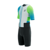 Compressport - Stream Short Sleeve Trisuit - Men's - White/Blue-Green - 2026