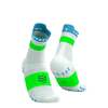 Compressport - Pro Racing Socks V4.0 Run High - White/Norse Blue/Neon Green - 2026