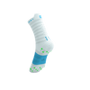 Compressport - Pro Racing Socks V4.0 Ultralight Run High - White/Norse Blue/Neon Green - 2026