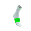 Compressport - Pro Racing Socks V4.0 Ultralight Run High - White/Norse Blue/Neon Green - 2026