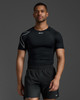 2XU - Core Compression Short Sleeve - Men's - Black/Silver - 2026