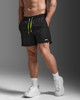 2XU - Aero Hybrid Swim Shorts - Men's - Black/White - 2026