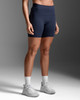 2XU - Form Stash Hi Rise Compression 6In Shorts - Women's - Midnight/Midnight1 - 2026
