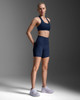 2XU - Form Stash Hi Rise Compression 4In Shorts - Women's - Midnight/Midnight - 2026