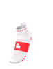 Compressport - Pro Racing Socks v4.0 Run Low - Ironman 2026 - L1 - Unisex - White/Neon Red