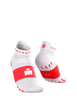 Compressport - Pro Racing Socks v4.0 Run Low - Ironman 2026 - L1 - Unisex - White/Neon Red