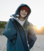 Dryrobe - Advance Kids 10-13 Long Sleeve Changing Robe - Deep Sea Blue Sand Camo