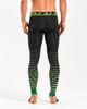 2XU - Men's Power Recovery Compression Tights - Black/Green - *