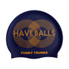 Funky Trunks - Silicone Swimming Cap - Golden Balls