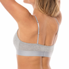 Comfyballs - Wood Strap Crop Bra - Women's - Heather Grey