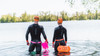 ZONE3 - Women's Aspect 'Breaststroke' Wetsuit - Black/Blue/Orange