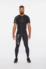 2XU - Men's Core Compression Short-Sleeved Top - Black/Silver - 2024