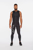 2XU - Men's Core Compression Sleeveless Top - Black/Silver - 2024