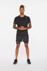 2XU - Aero Men's T-shirt - Black/Silver Reflective - 2024