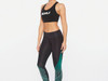 2XU - Motion Texture Women's Mid-Rise Compression Tights - Black/Botanical