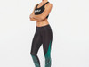 2XU - Motion Texture Women's Mid-Rise Compression Tights - Black/Botanical