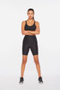 2XU - Aero Reflect Women's High-Rise Comp Shorts - Instinct/Silver Reflective