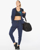 2XU - Commute Full-Zip Women's Hoodie - Navy Marle/Black