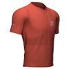 Compressport - Trail Men's Half-Zip Fitted Short-Sleeve Top - Red Clay