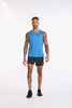 2XU - Aero Tank - Men's - Starling/Medieval Blue Reflect