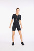 2XU - Aero Sleeved Trisuit - Women's - Black/Hyper Coral