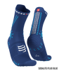 Compressport - Pro Racing Socks v4.0 Trail - Unisex - Sodalite/Fluo Blue